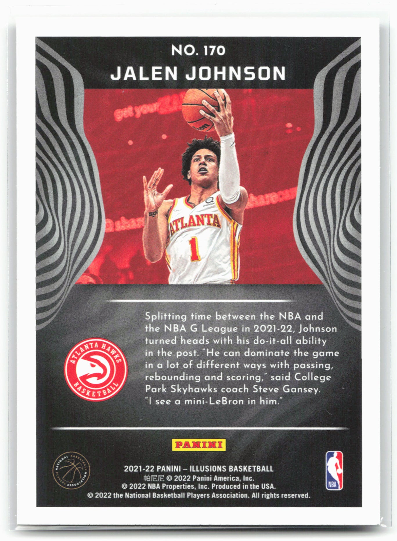 2021-22 Panini Illusions #170 Jalen Johnson