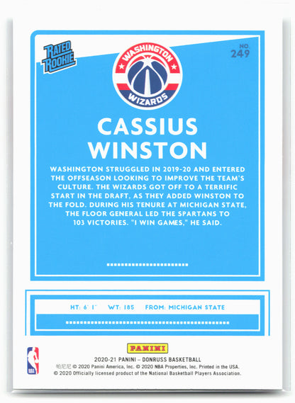 2020-21 Donruss #249 Cassius Winston