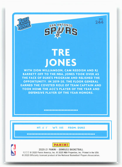 2020-21 Donruss #244 Tre Jones