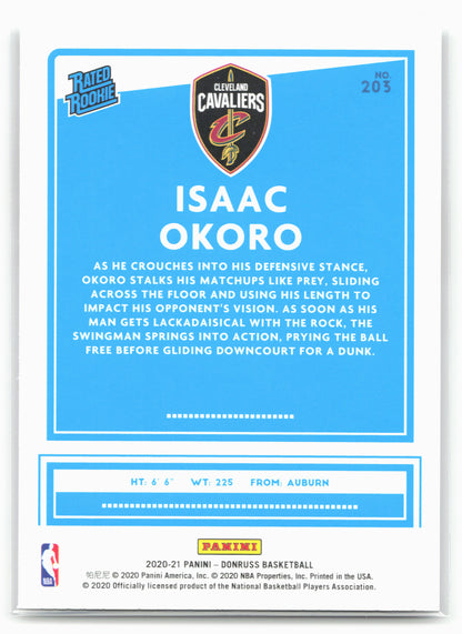 2020-21 Donruss #203 Isaac Okoro