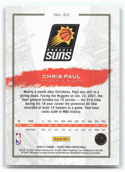 2020-21 Panini Court Kings #63 Chris Paul
