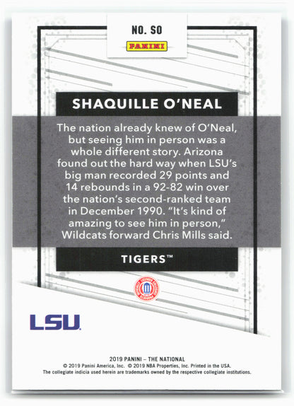 2019 Panini The National #SO Shaquille O'Neal College