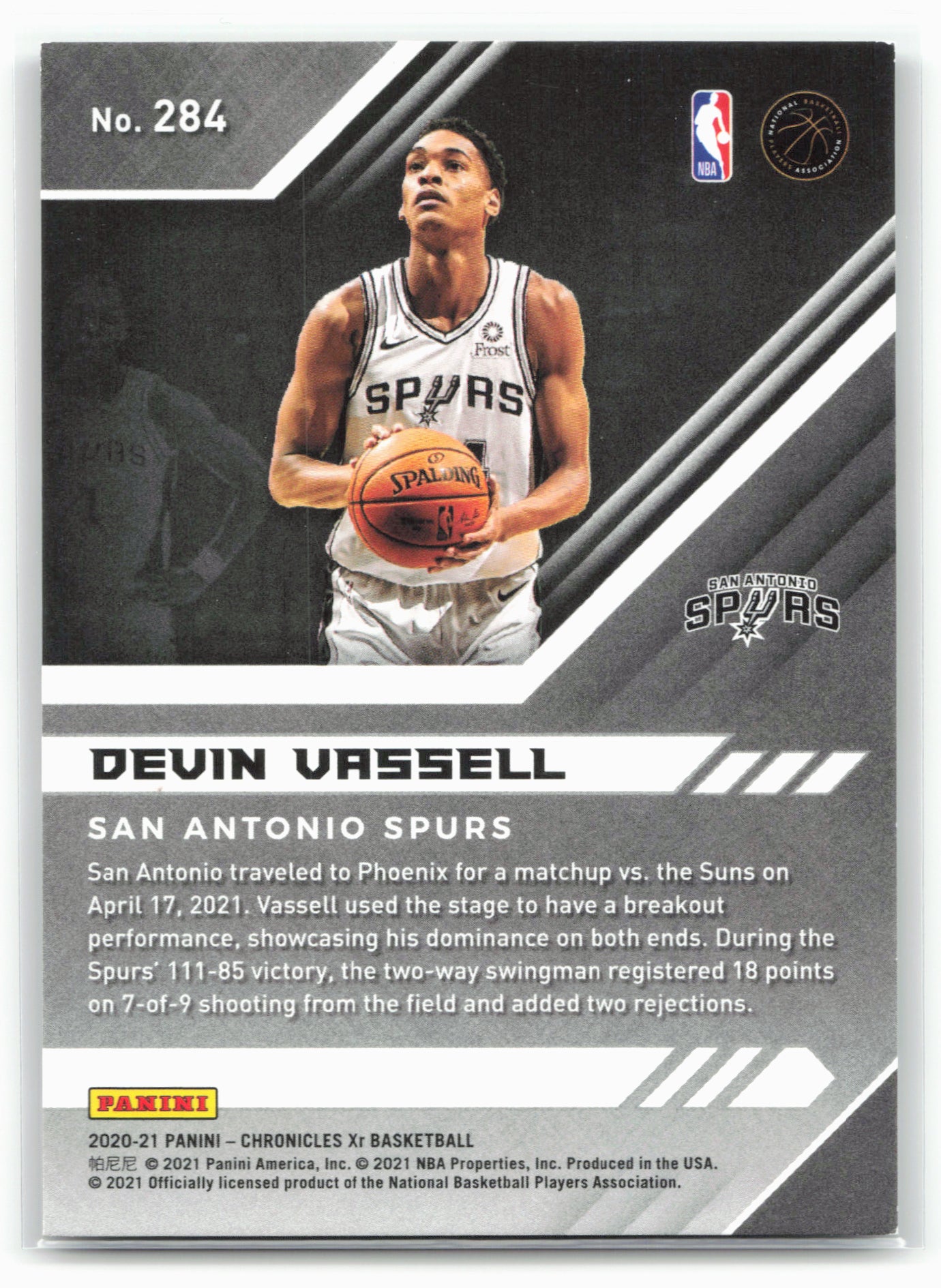 2020-21 Panini Chronicles #284 Devin Vassell Red #/149