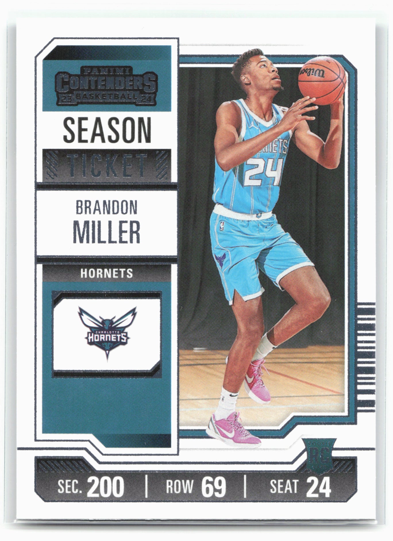 2023-24 Panini Contenders #24 Brandon Miller Season Ticket Retail 28364