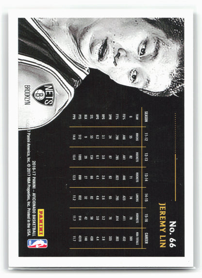 2016-17 Panini Aficionado #66 Jeremy Lin Artist's Proof
