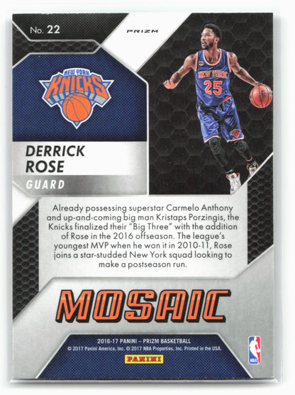 2016-17 Panini Mosaic Prizm #22 Derrick Rose