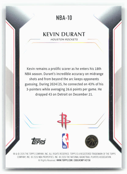 2025-26 Topps #NBA-10 Kevin Durant Topps Collector Kit