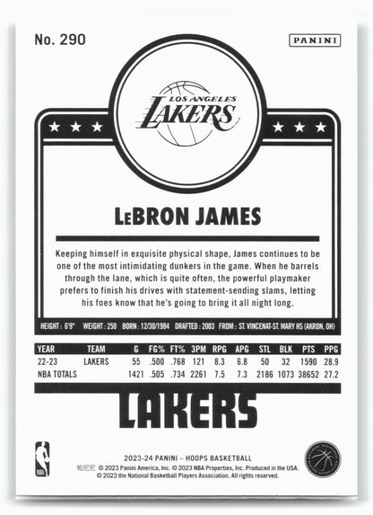 2023-24 Hoops #290 LeBron James 28381