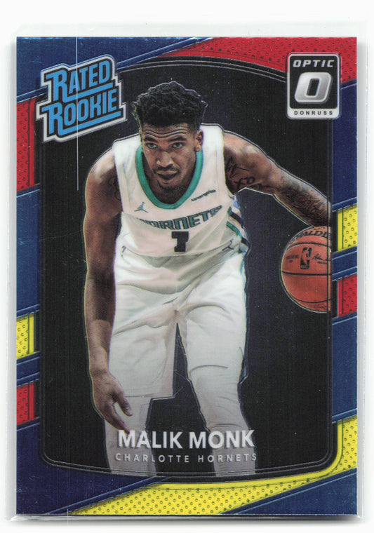 2017-18 Donruss Optic #190 Malik Monk Red and Yellow