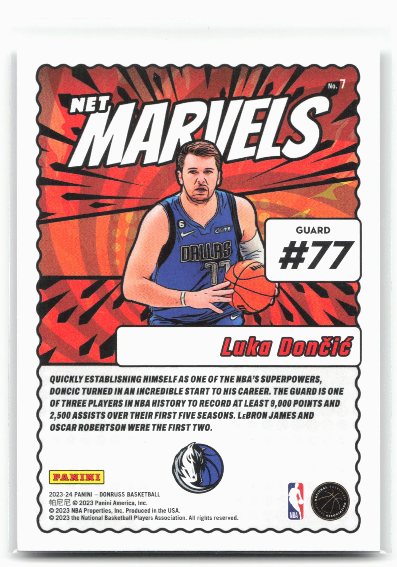 2023-24 Donruss #7 Luka Doncic Net Marvels 28396