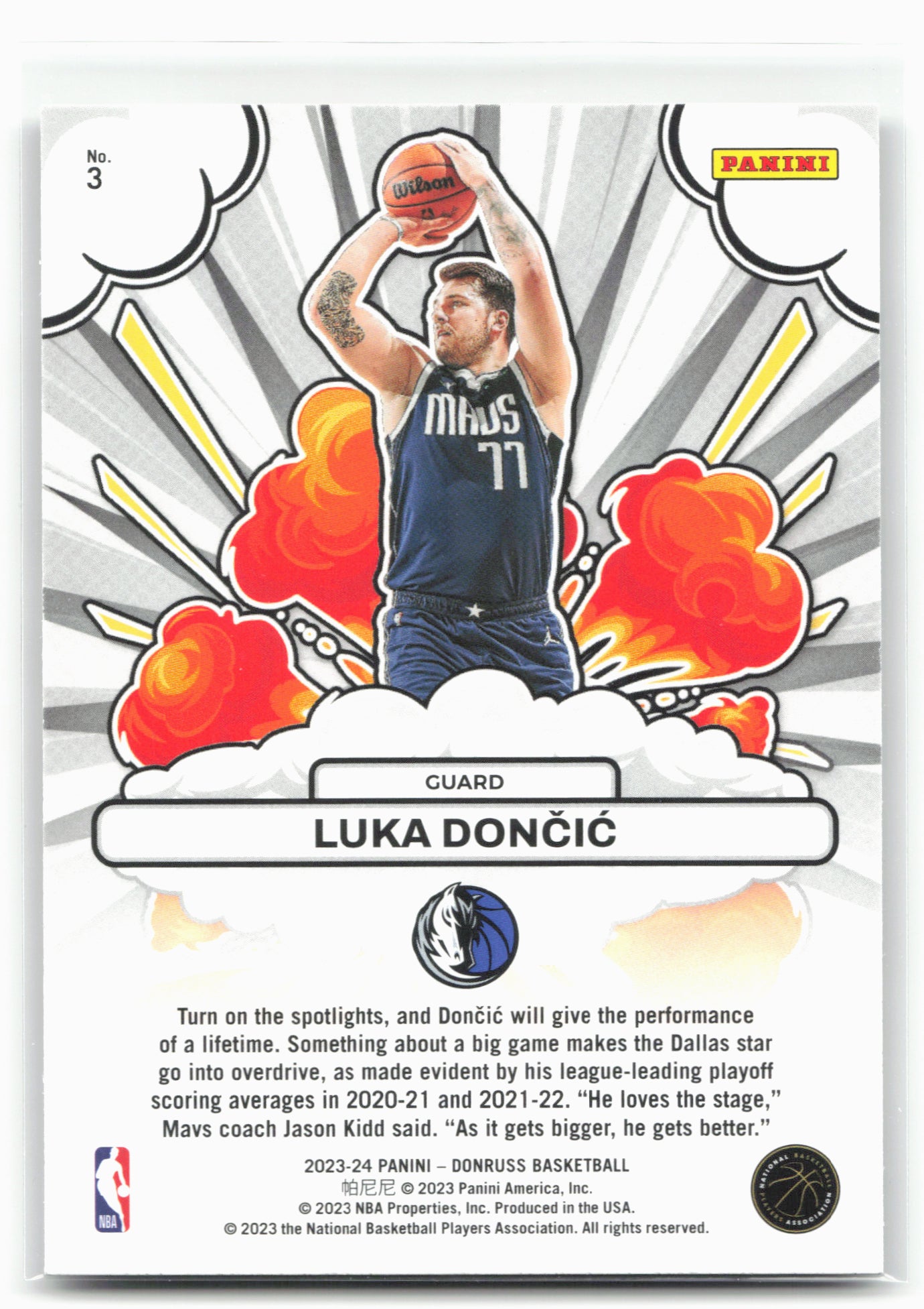 2023-24 Donruss #3 Luka Doncic Bomb Squad 28397