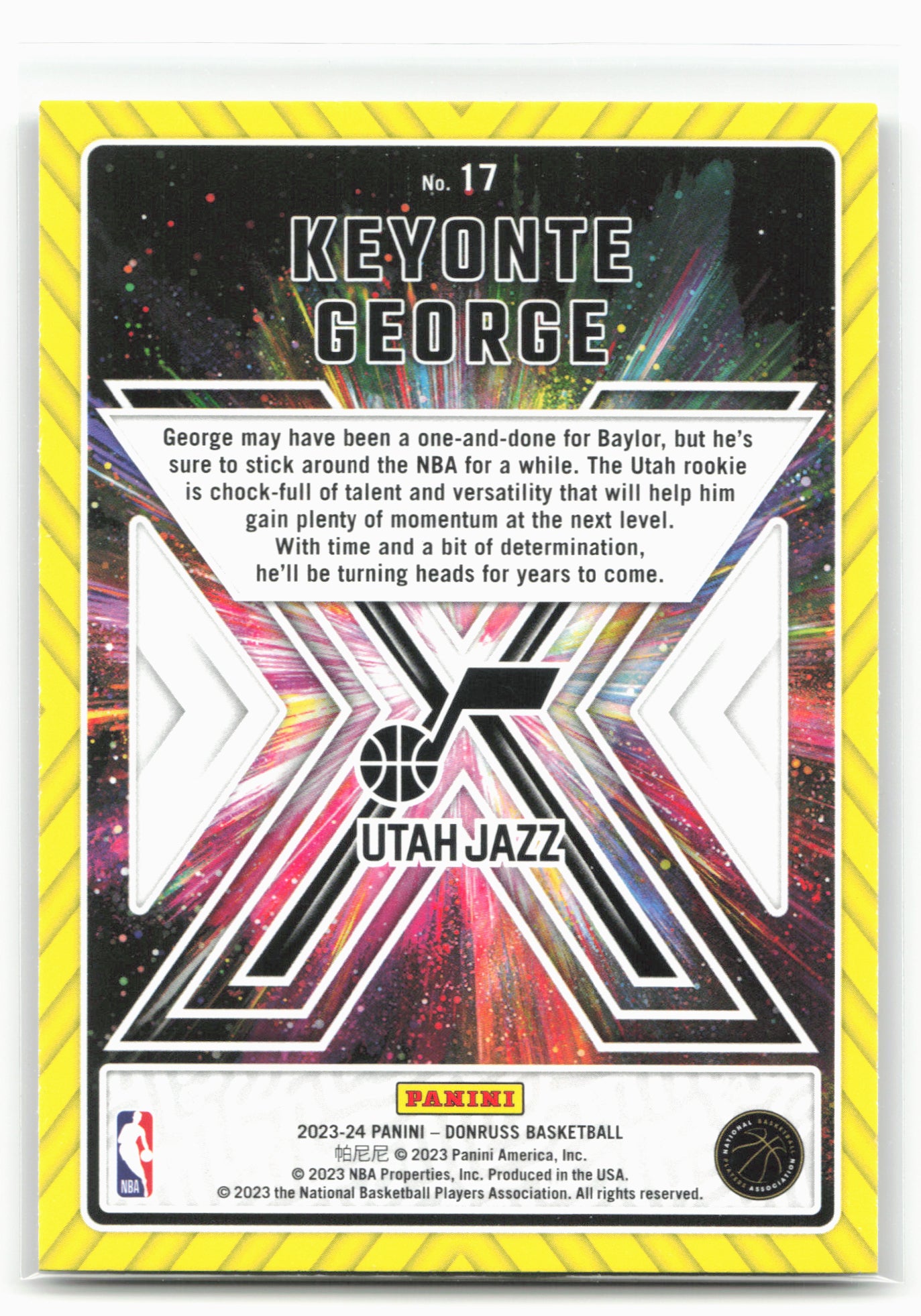2023-24 Donruss #17 Keyonte George Great X-Pectations 28398