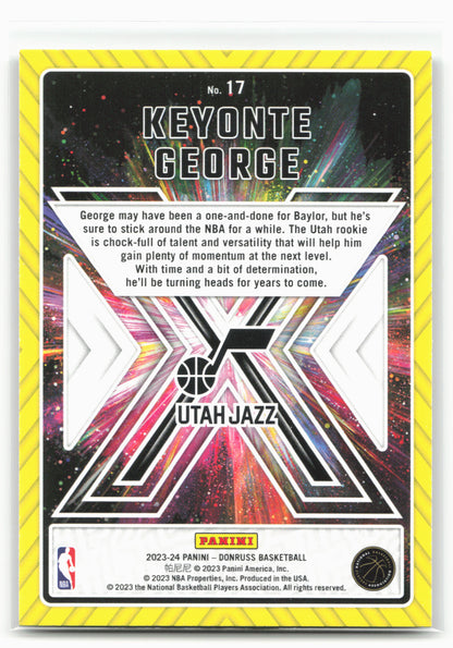 2023-24 Donruss #17 Keyonte George Great X-Pectations 28398