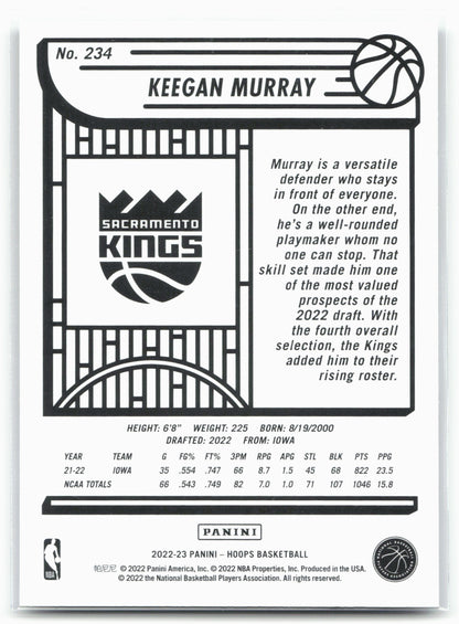 2022-23 Hoops #234 Keegan Murray 28406