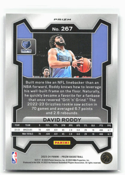 2023-24 Panini Prizm #267 David Roddy Prizms Fast Break