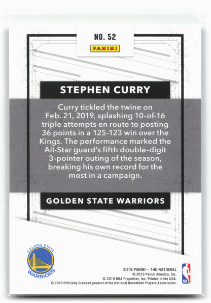 2019 Panini The National #52 Stephen Curry