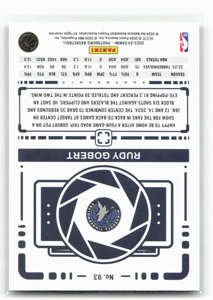 2023-24 Panini PhotoGenic Basketball #93 Rudy Gobert