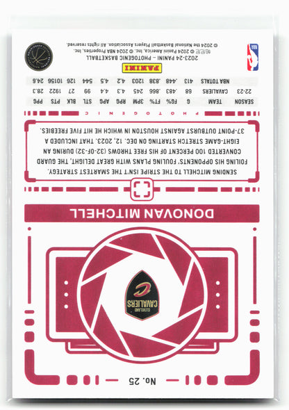 2023-24 Panini Photogenic #25 Donovan Mitchell