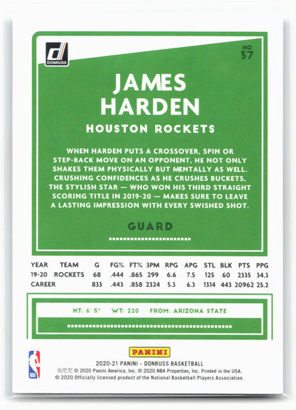 2020-21 Donruss #37 James Harden