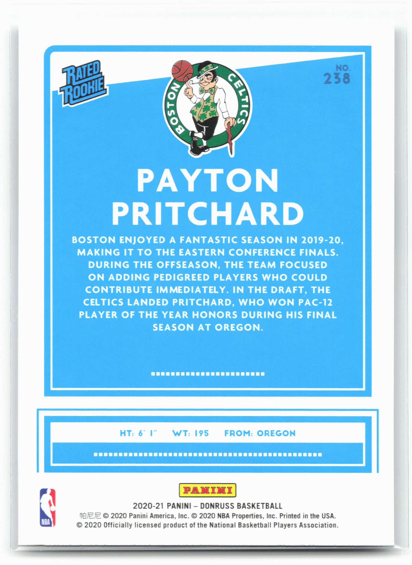 2020-21 Donruss #238 Payton Pritchard