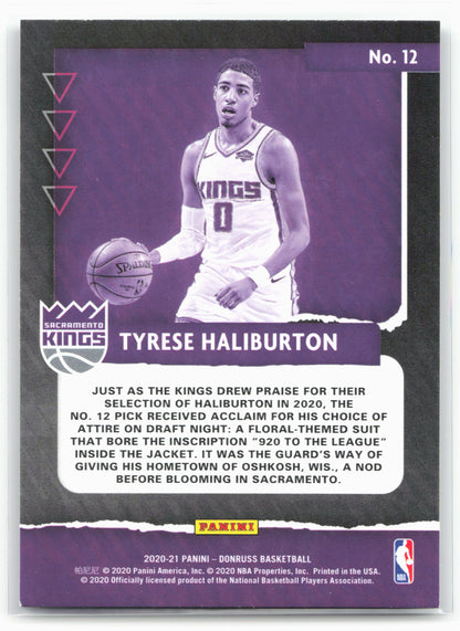2020-21 Donruss #12 Tyrese Haliburton Great X-Pectations