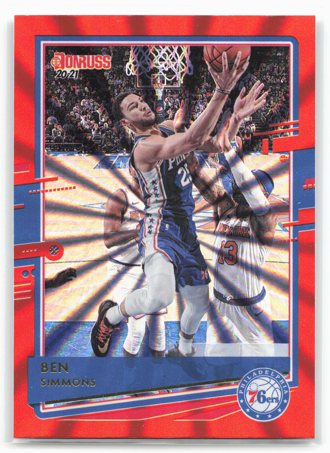 2020-21 Donruss #176 Ben Simmons Holo Orange Laser