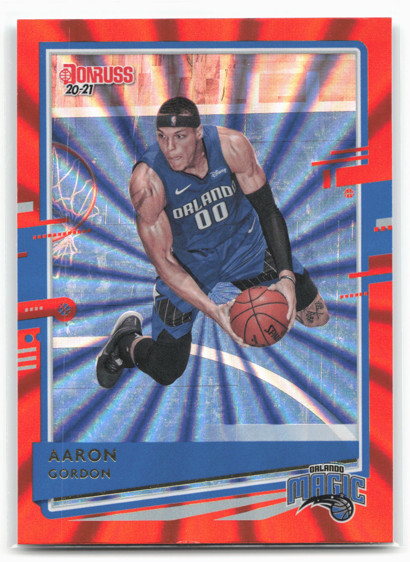 2020-21 Donruss #25 Aaron Gordon Holo Orange Laser