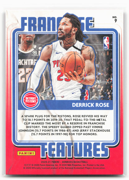 2020-21 Donruss #9 Derrick Rose Franchise Features