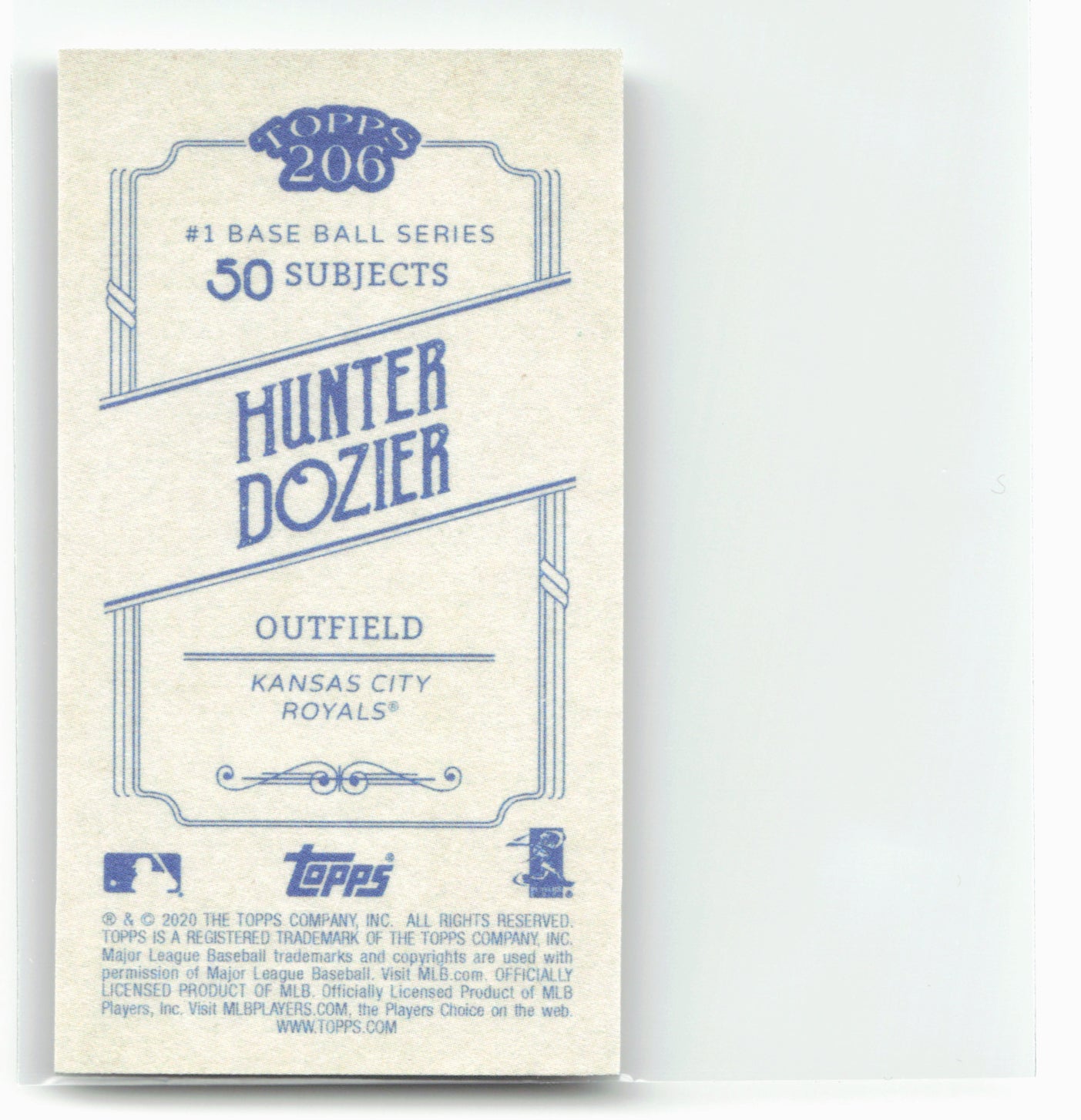 2020 Topps 206 #NNO Hunter Dozier 28454