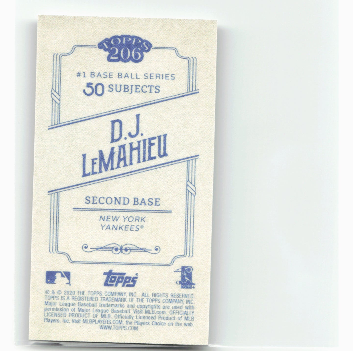 2020 Topps 206 #NNO D.J. LeMahieu