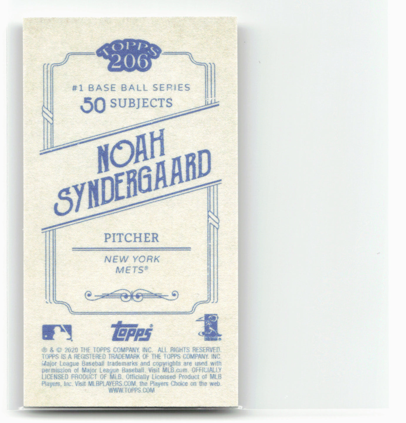 2020 Topps 206 #NNO Noah Syndergaard 28473