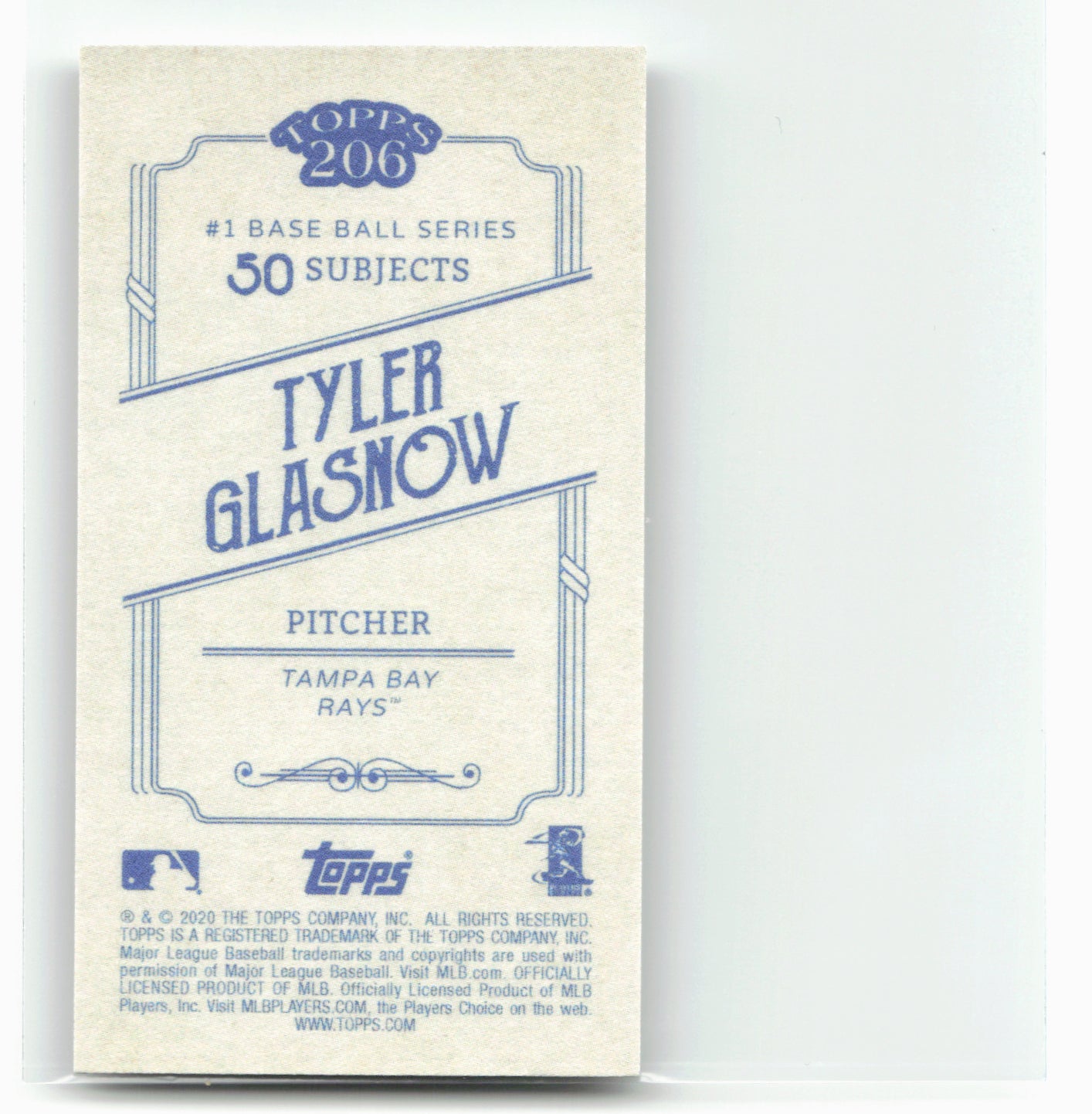 2020 Topps 206 #NNO Tyler Glasnow