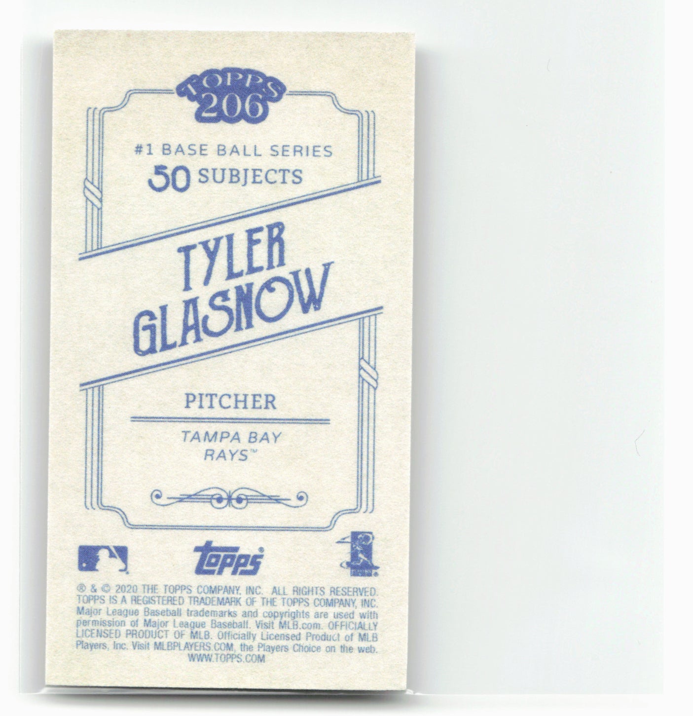 2020 Topps 206 #NNO Tyler Glasnow 28503