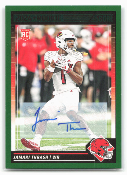 2024 Score #382 Jamari Thrash Rookie Signatures Green