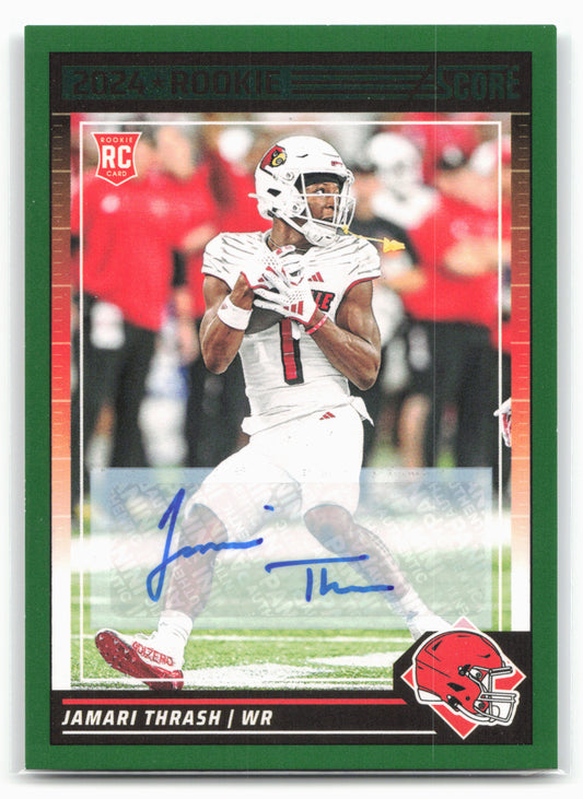 2024 Score #382 Jamari Thrash Rookie Signatures Green
