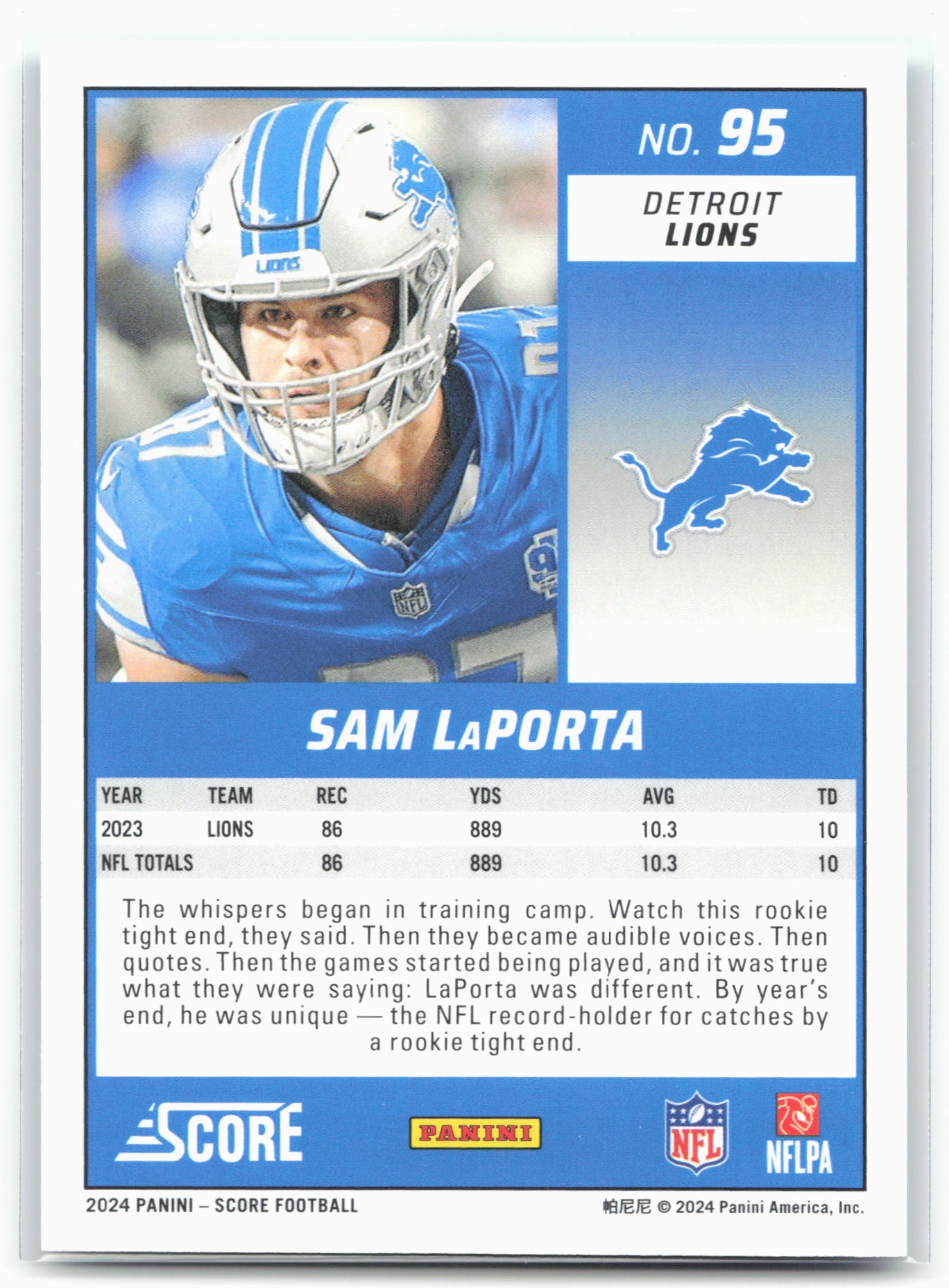 2024 Score #95 Sam LaPorta Stars 28549