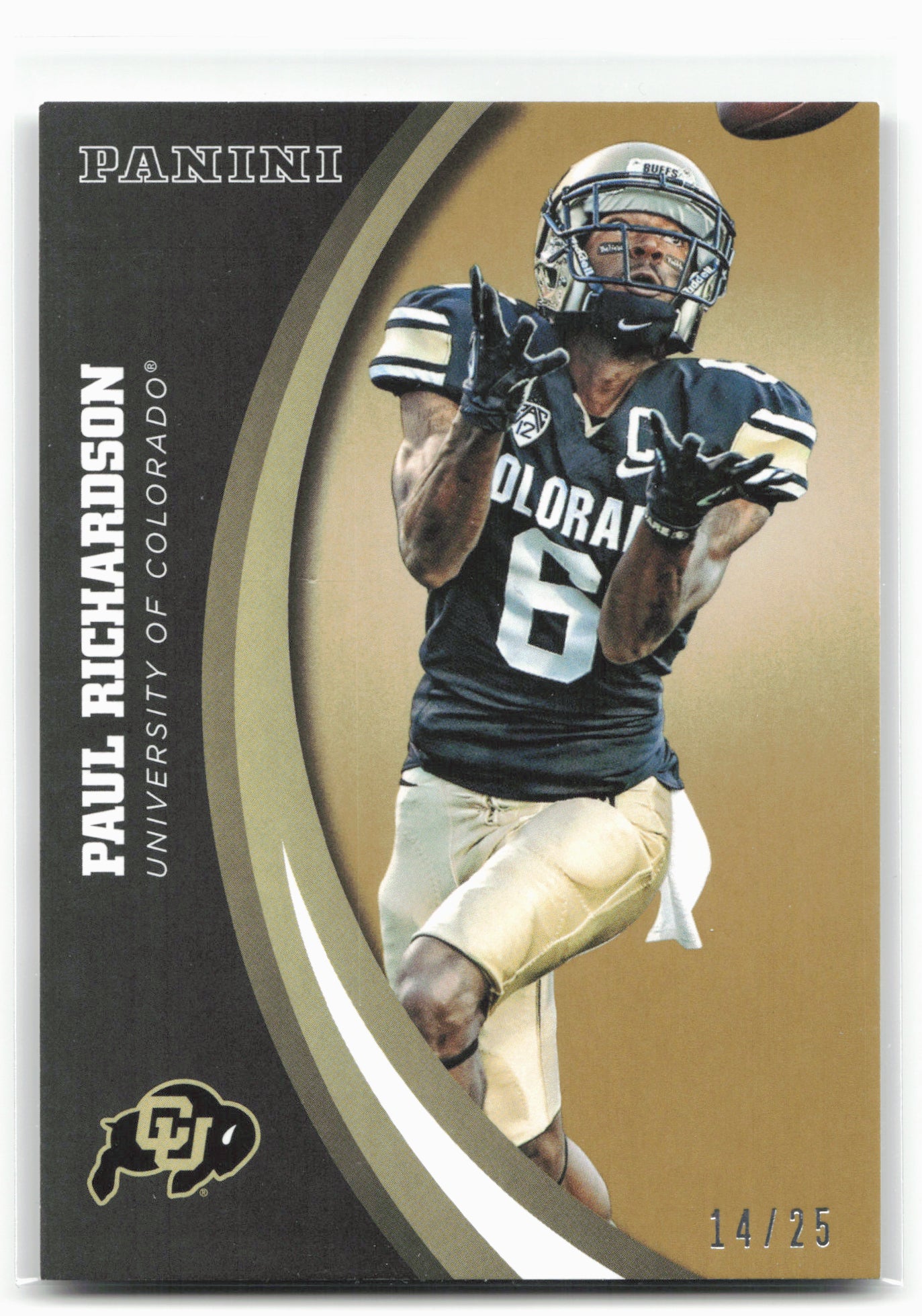 2016 Panini Colorado Buffaloes #37 Paul Richardson Gold #/25