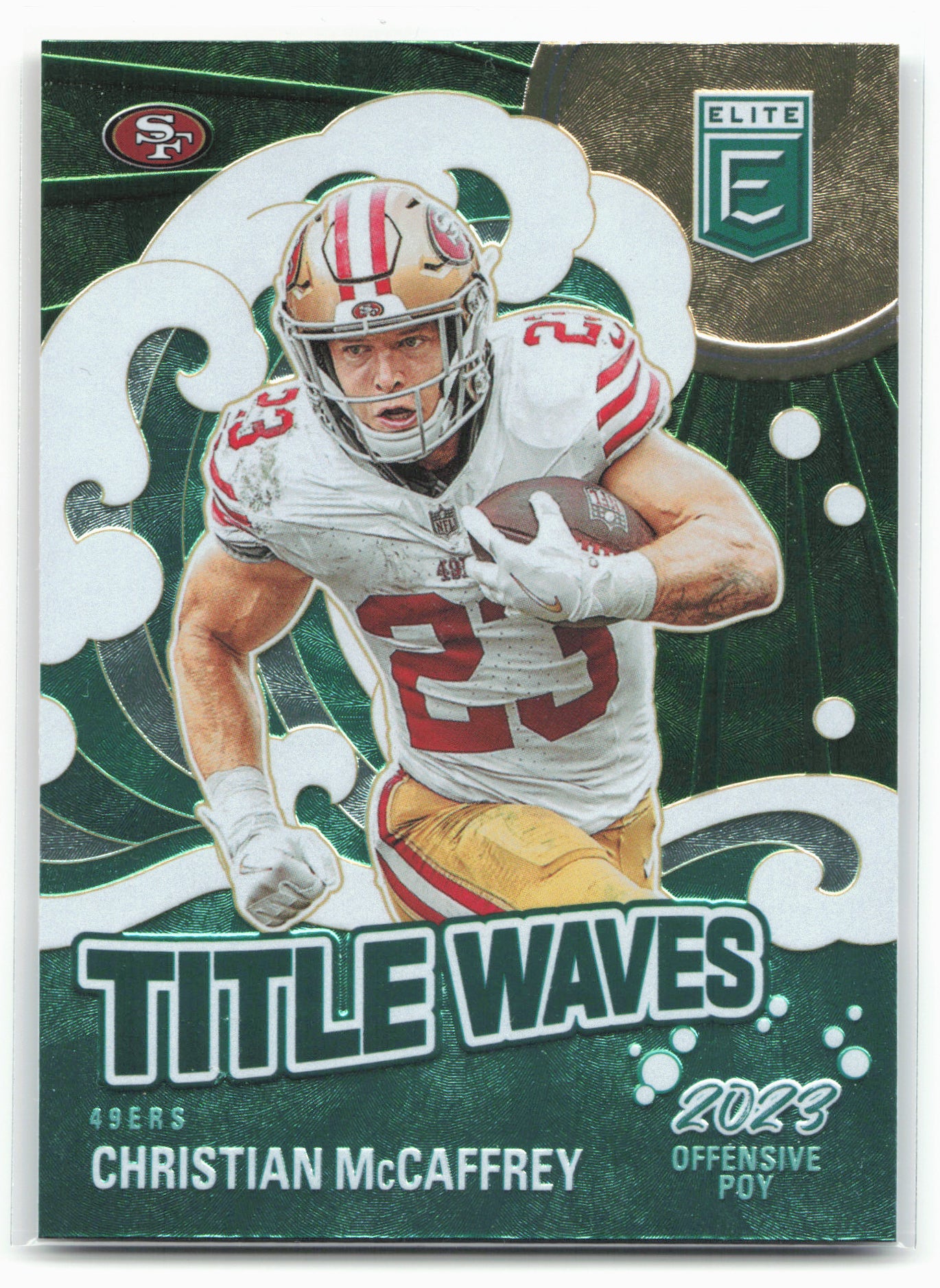 2024 Donruss Elite #3 Christian McCaffrey Title Waves Green 28568