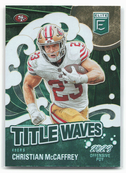 2024 Donruss Elite #3 Christian McCaffrey Title Waves Green 28568