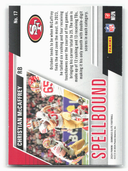 2024 Donruss Elite #17 Christian McCaffrey Spellbound Green 28569