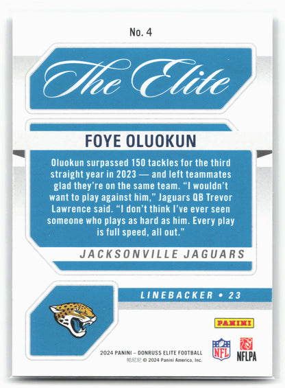 2024 Donruss Elite #4 Foye Oluokun The Elite Green 28571