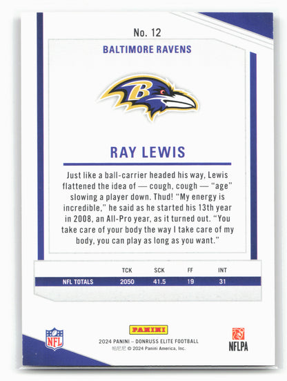 2024 Donruss Elite #12 Ray Lewis Aspirations Stars 28572