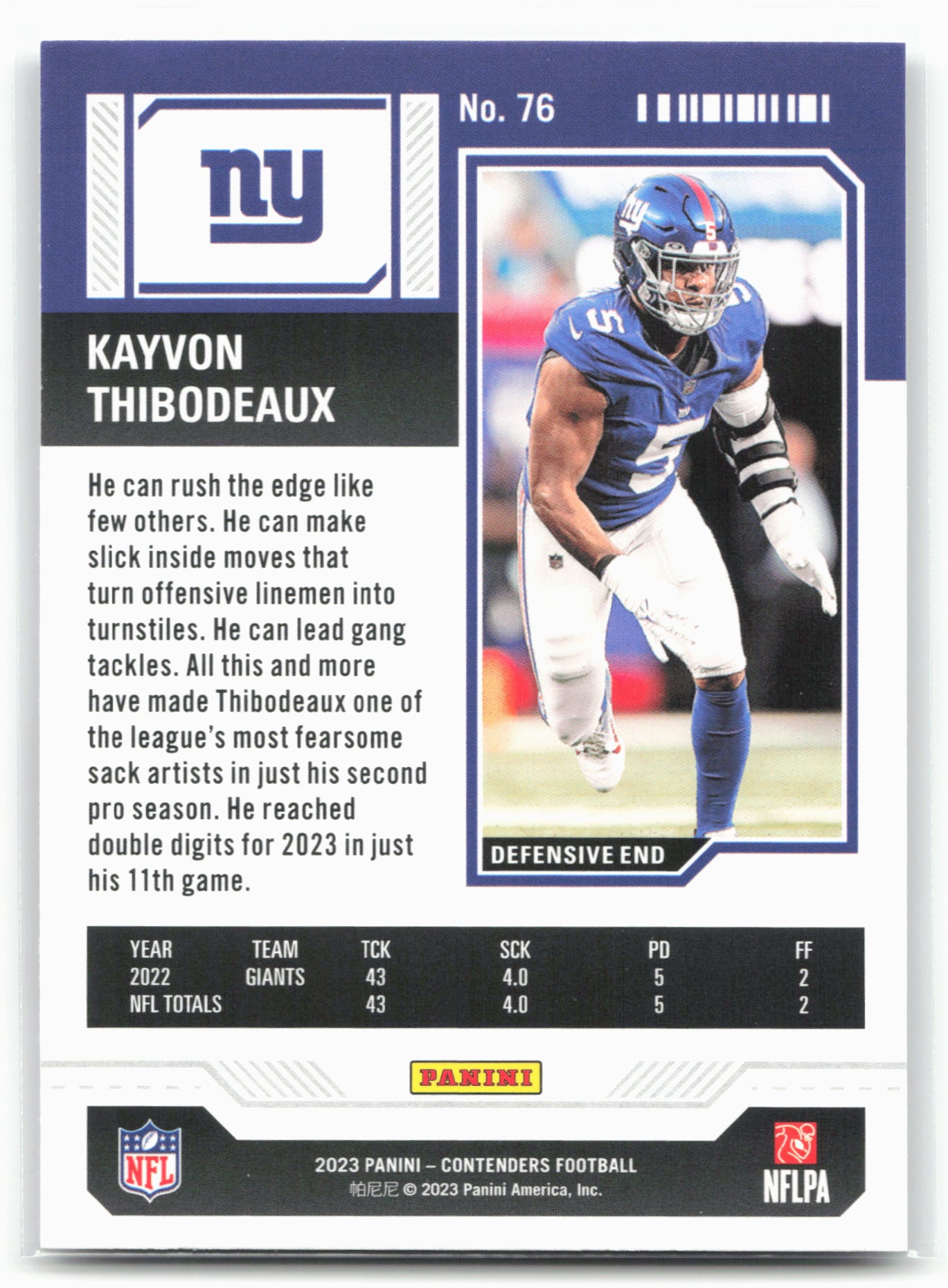 2023 Panini Contenders #76 Kayvon Thibodeaux Game Ticket Red
