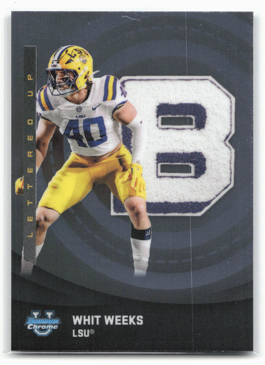 2025 Bowman University Chrome #LU-20 Whit Weeks Lettered Up