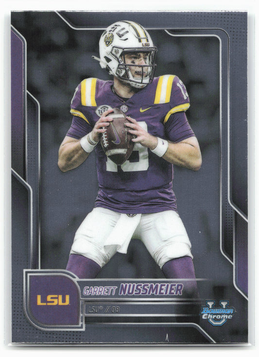 2025 Bowman University Chrome #189 Garrett Nussmeier 28620