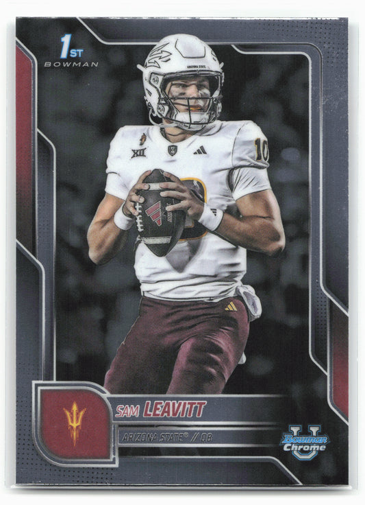2025 Bowman University Chrome #195 Sam Leavitt 28622
