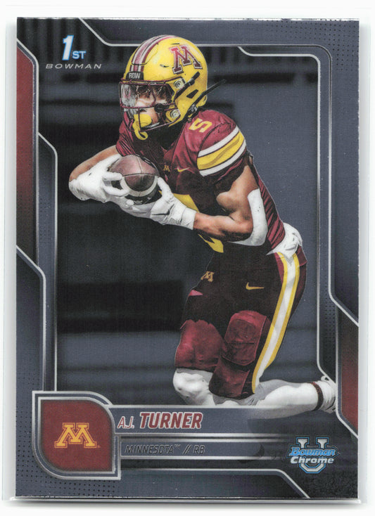 2025 Bowman University Chrome #52 A.J. Turner 28623