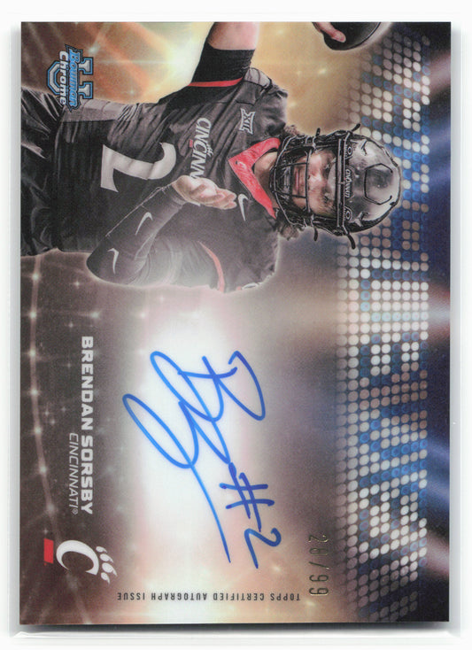 2025 Bowman University Chrome #CVA-BS Brendan Sorsby Campus Autographs #/99