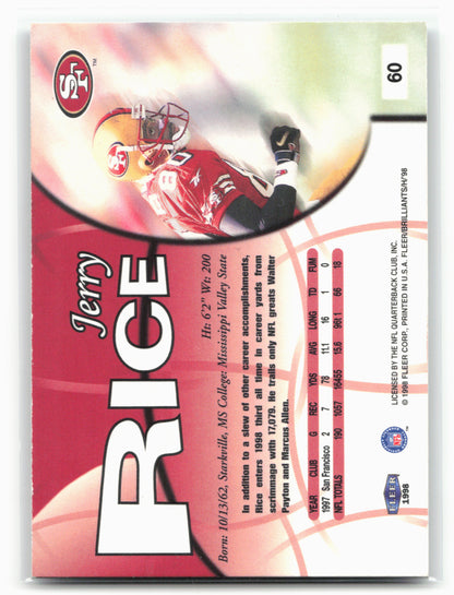 1998 Fleer Brilliants #60 Jerry Rice