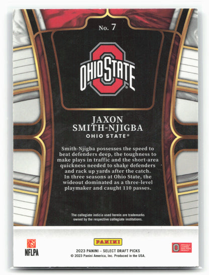 2023 Panini Select Draft Picks #7 Jaxon Smith-Njigba